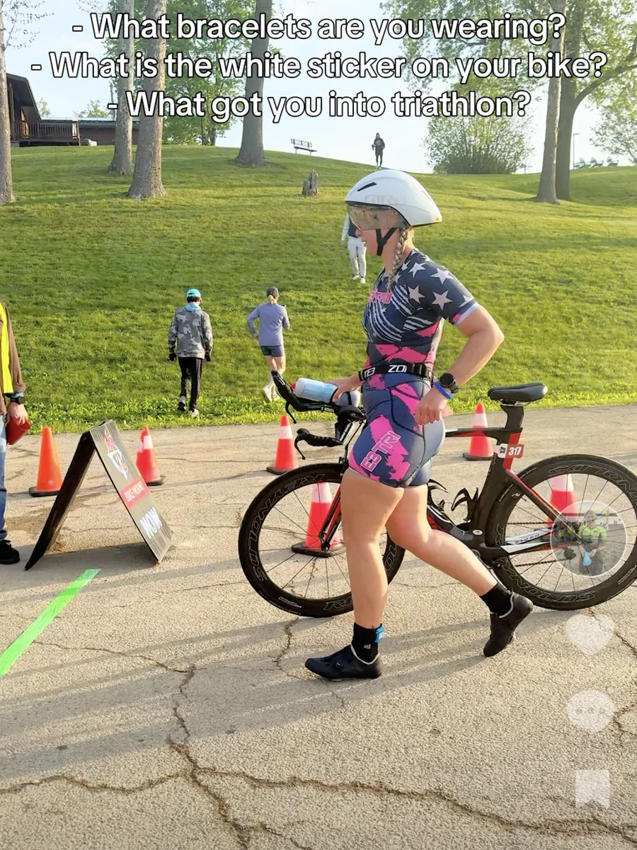 Triathlon race portrait